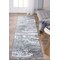 World Rug Gallery Distressed Abstract Watercolor Runner Rug 2' x 7' Gray 928GRAY2X7 - alternate 3